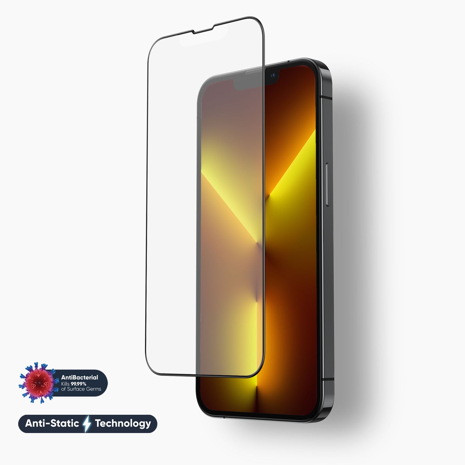 NanoArmour for iPhone 13 Pro Max Anti-Glare Screen Protector Matte Antimicrobial Anti Dust