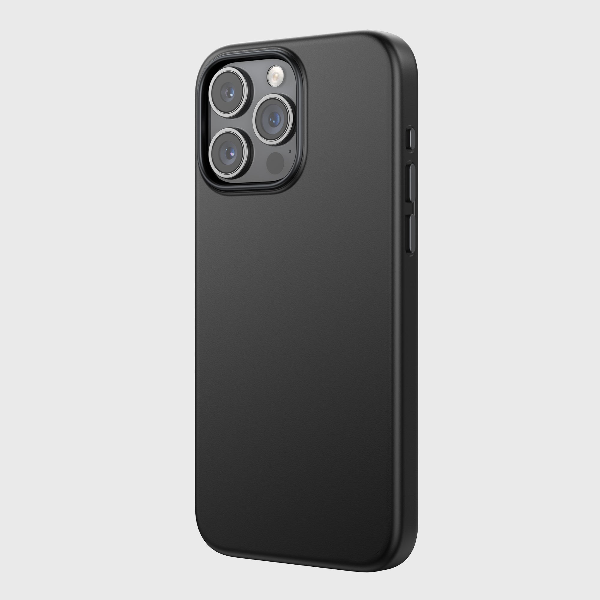 Leather Phone Case for iPhone 15 Series TerraTact Series NAPA Leather - Midnight Black