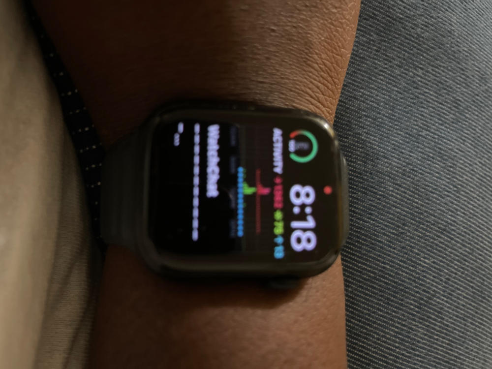 Hybrid Glass NanoArmour Apple Watch Series 7 Screen Protector - Customer Photo From Christopher Batts 