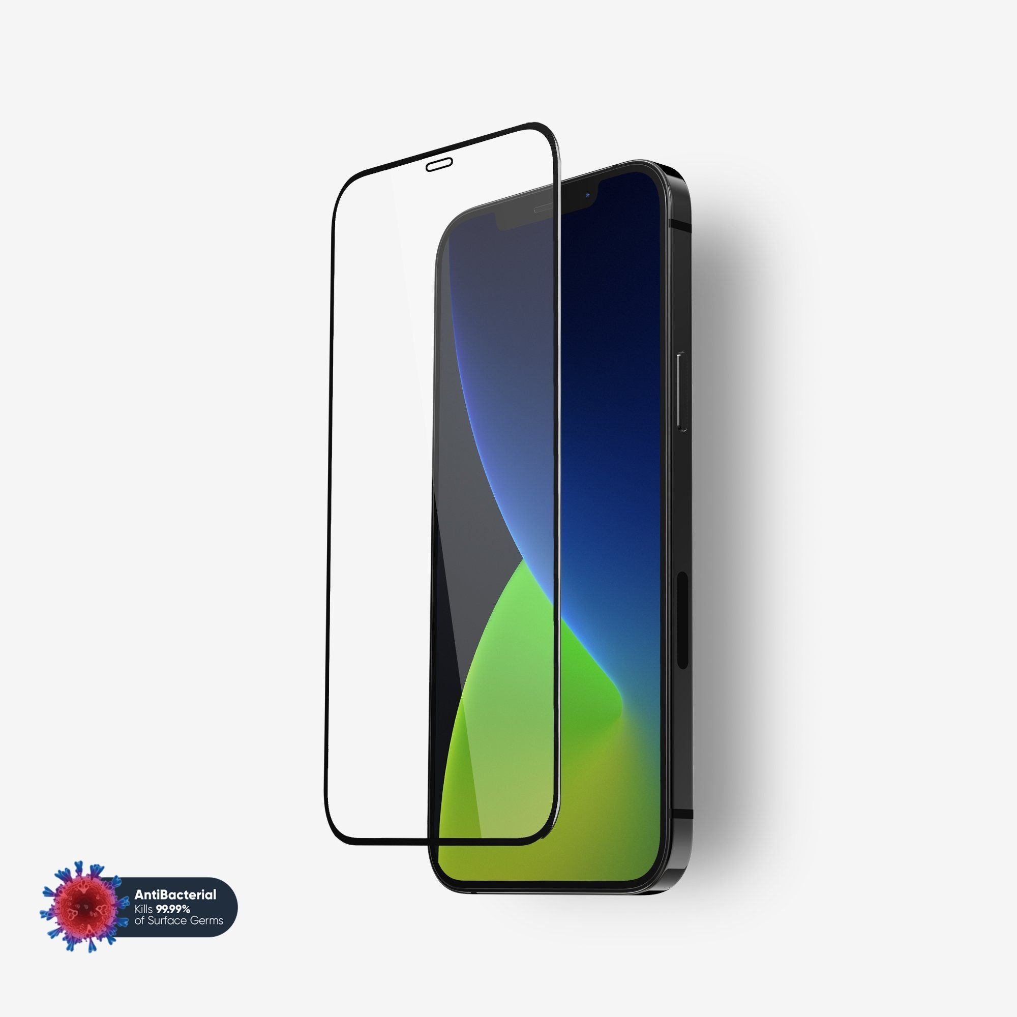NanoArmour for iPhone 12 mini Screen Protector Antimicrobial Edge-to-Edge