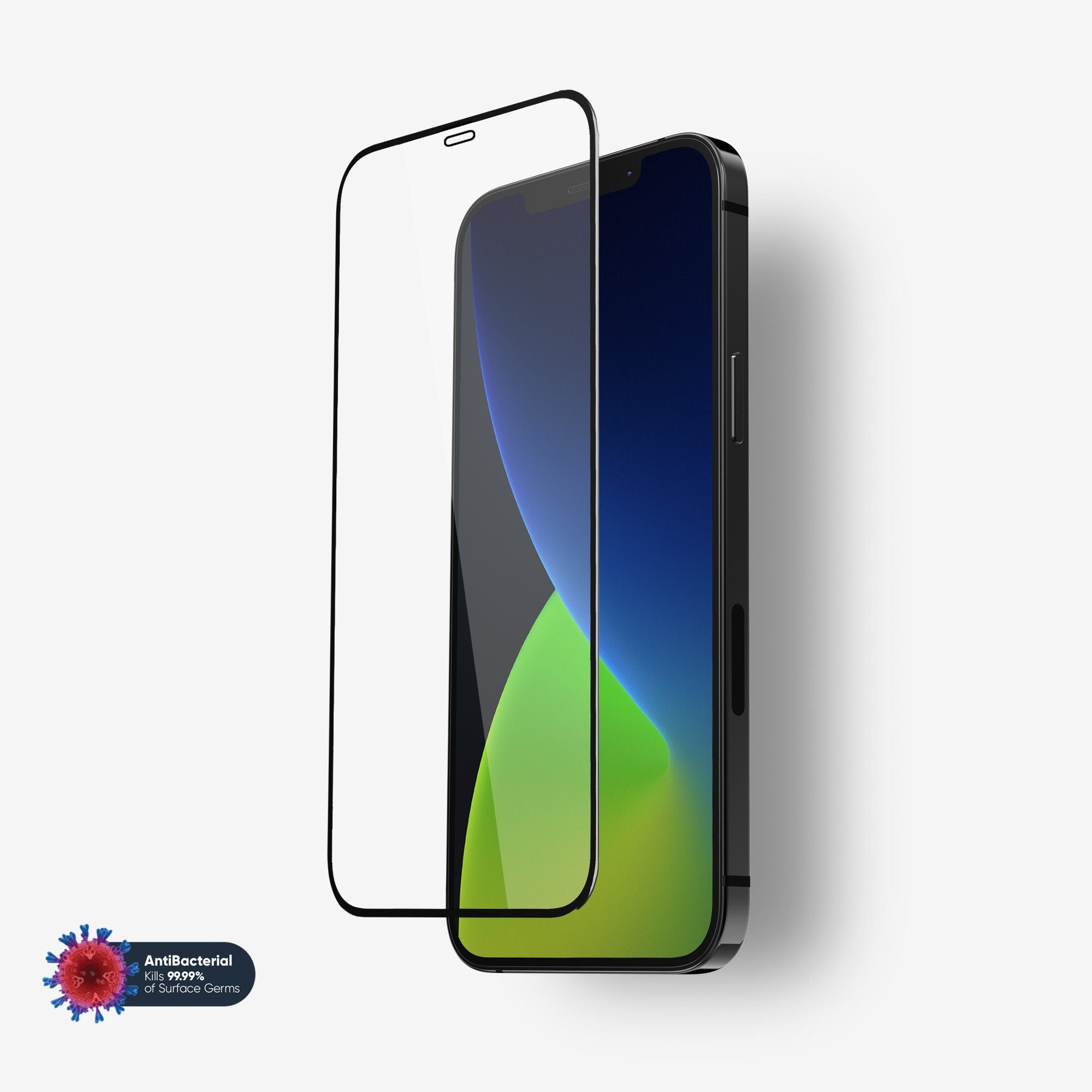 NanoArmour for iPhone 12 Screen Protector Antimicrobial Edge-to-Edge