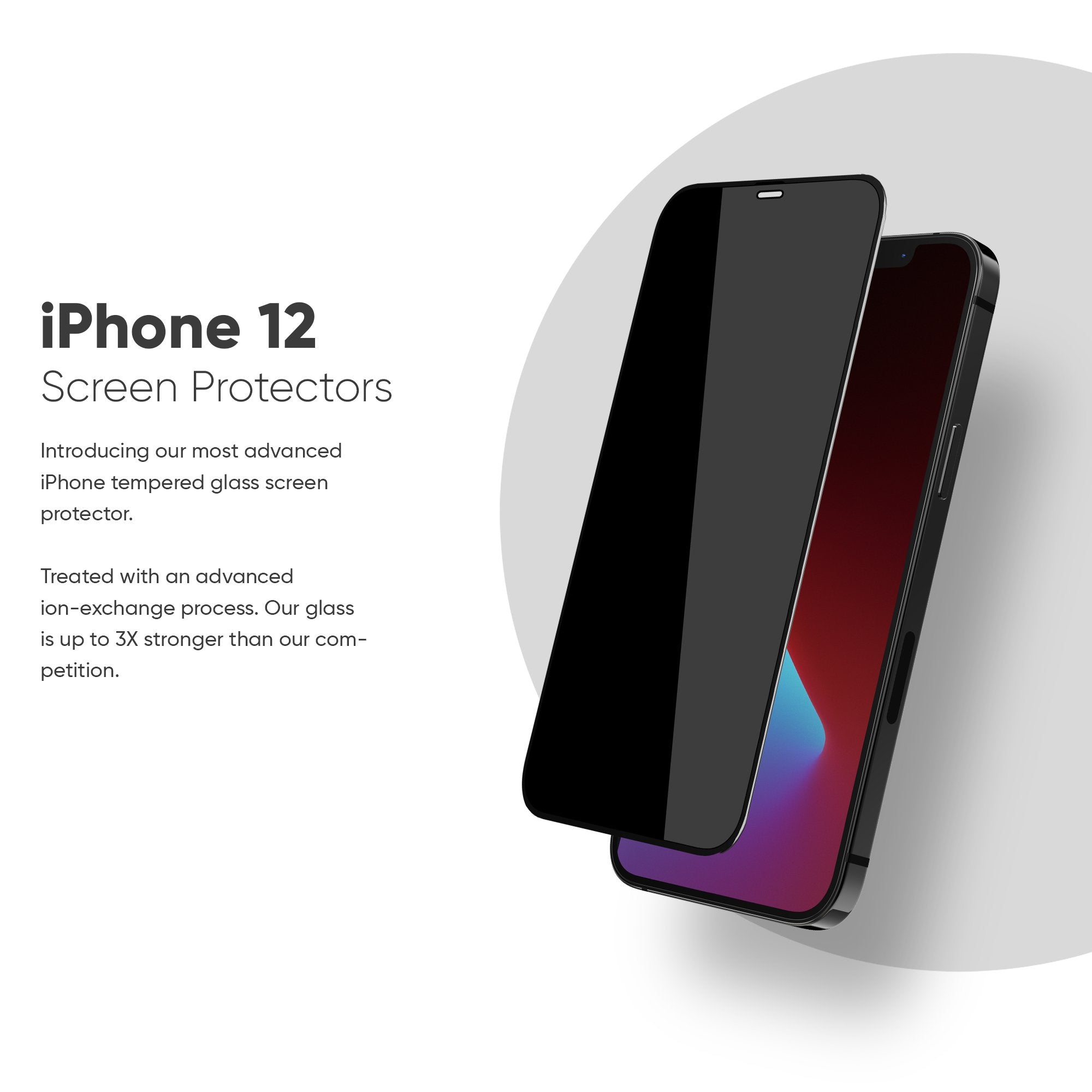 NanoArmour for iPhone 12 Full Cover Privacy Screen Protector