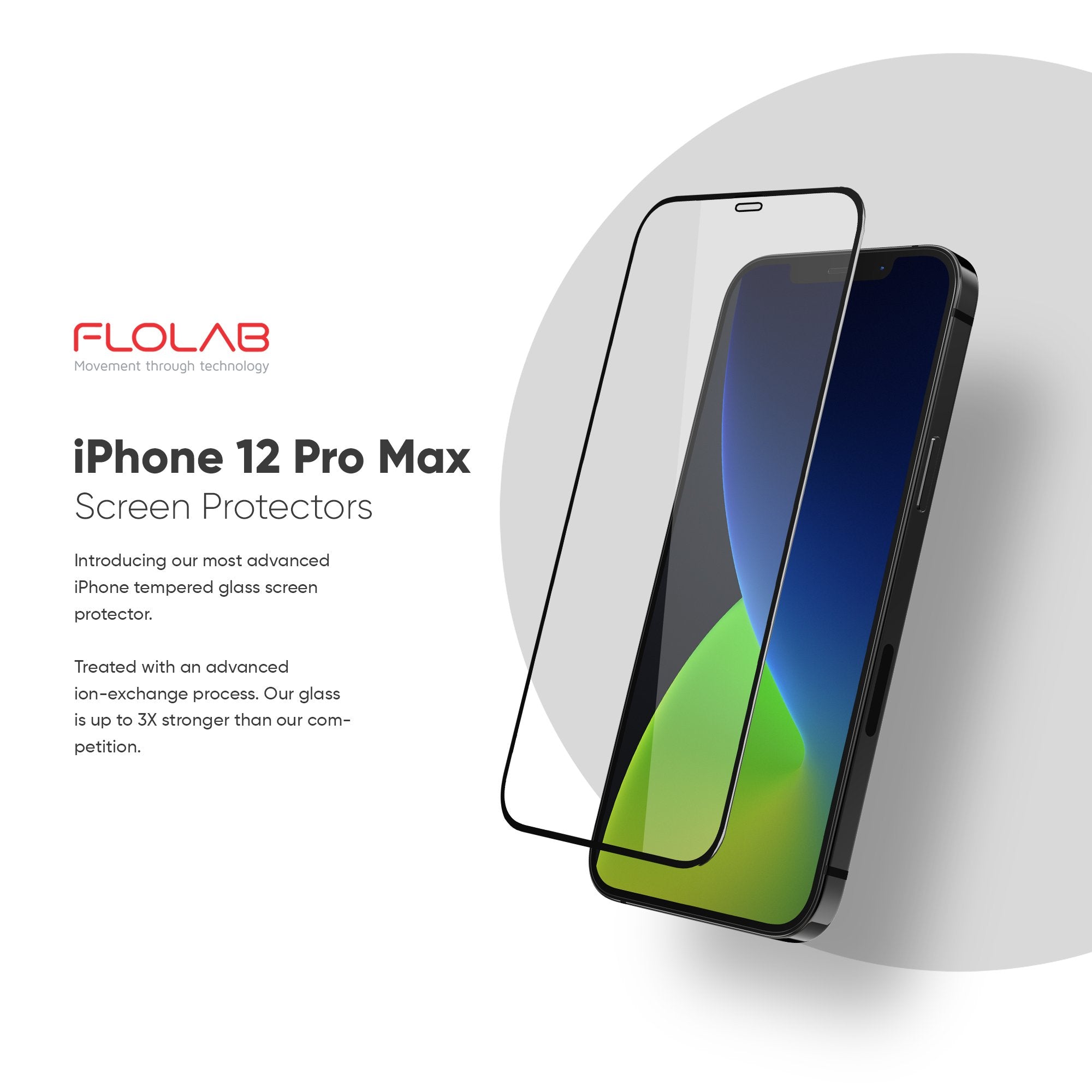 NanoArmour for iPhone 12 Pro Max Screen ProtectorAntimicrobial Edge-to-Edge