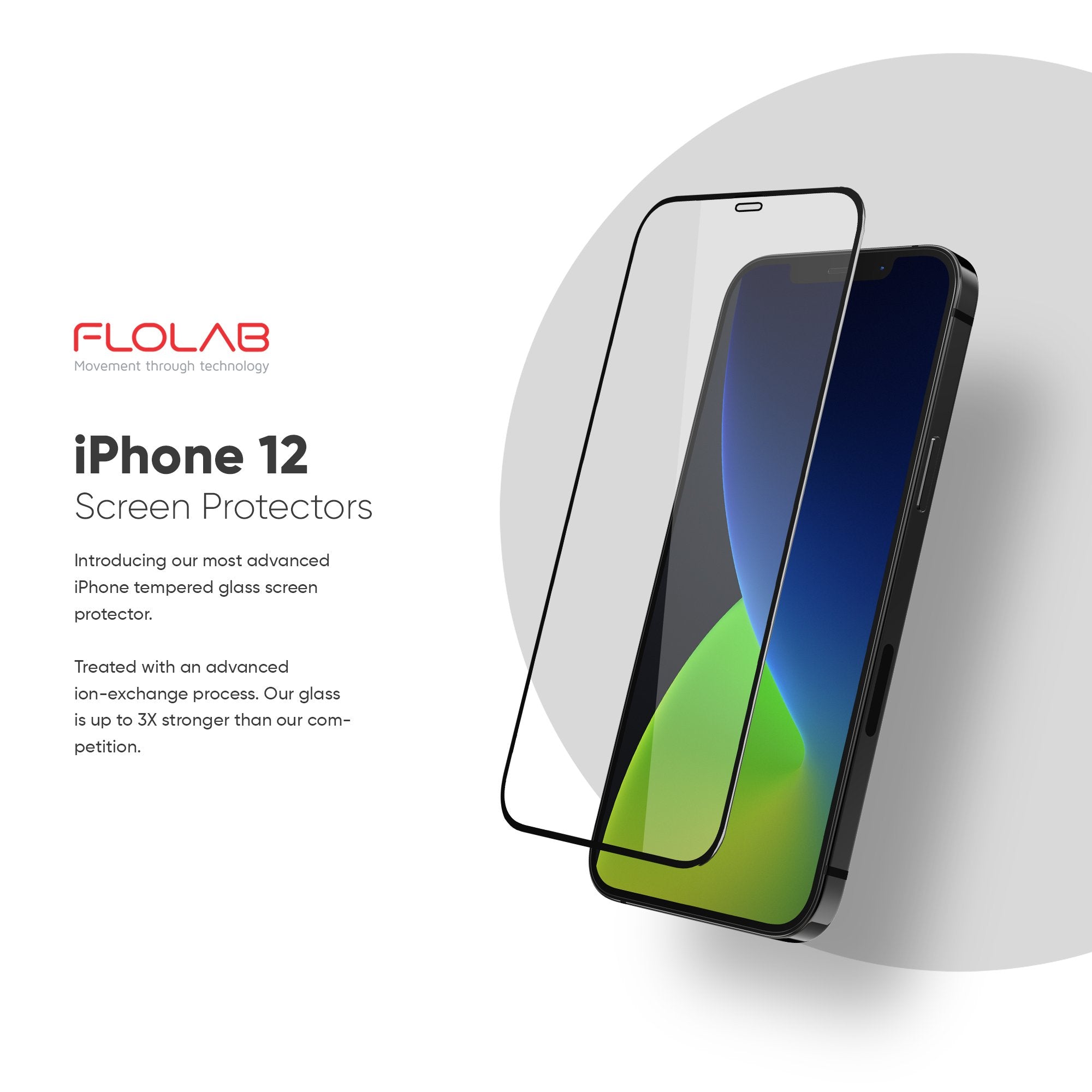 NanoArmour for iPhone 12 Screen Protector Antimicrobial Edge-to-Edge