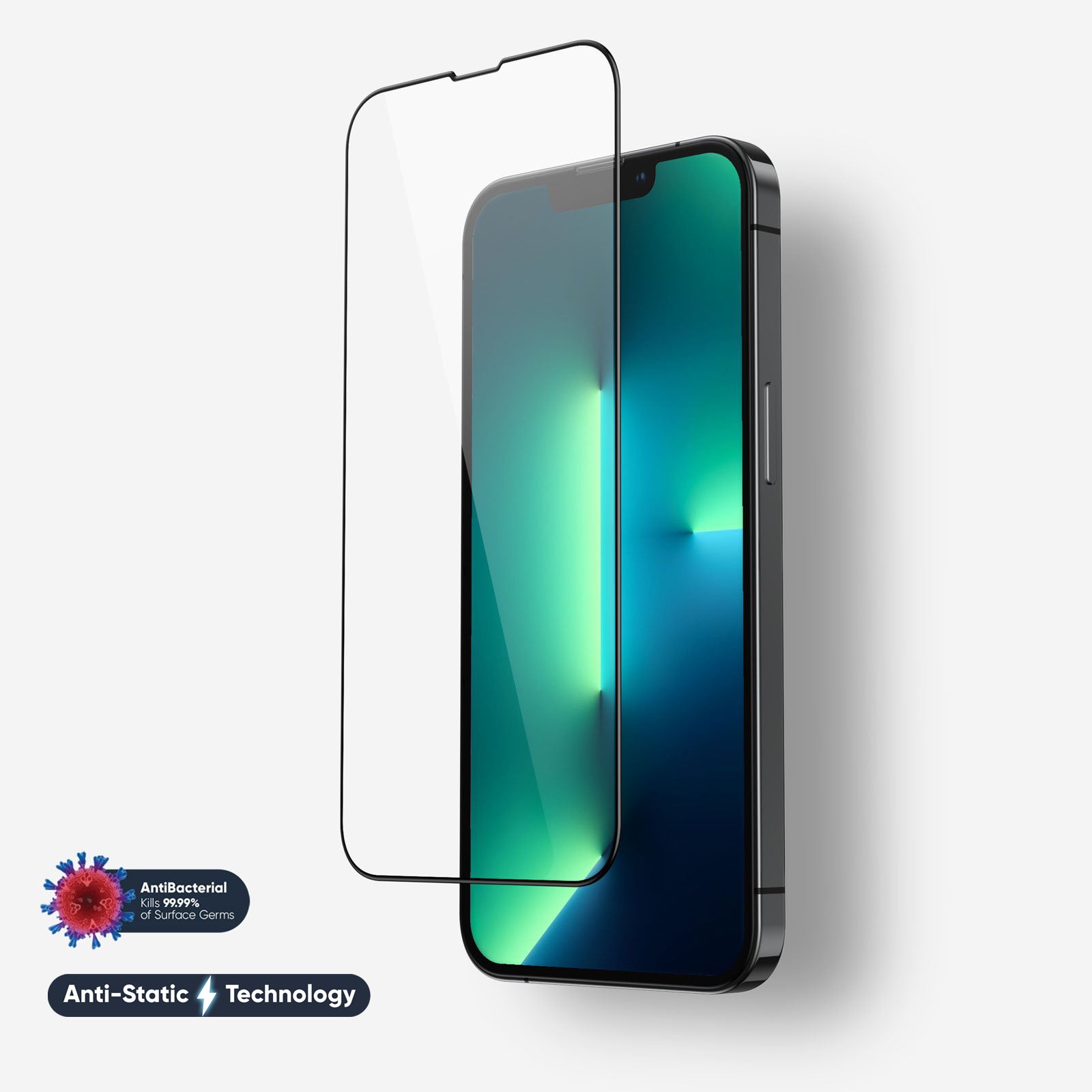 NanoArmour for iPhone 13 Pro Max Screen Protector | No Yellow or Blue Tint