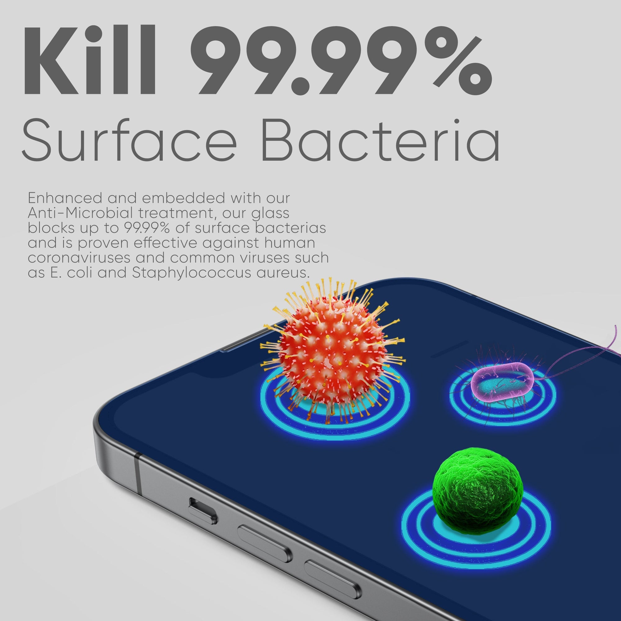 NanoArmour for iPhone 14 Pro Privacy Screen Protector Antimicrobial Anti-Dust Edge-to-Edge
