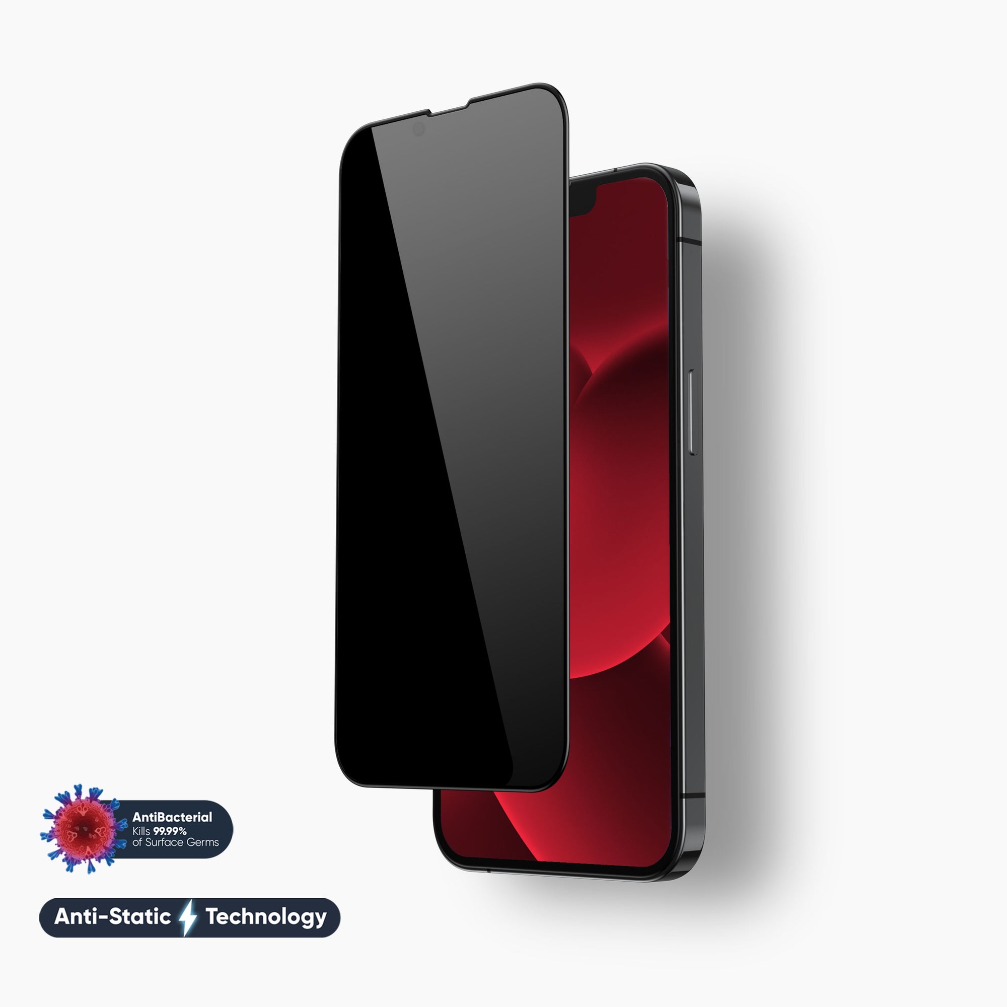 NanoArmour Privacy Screen for iPhone 14 Plus Antimicrobial Anti-Dust Edge-to-Edge