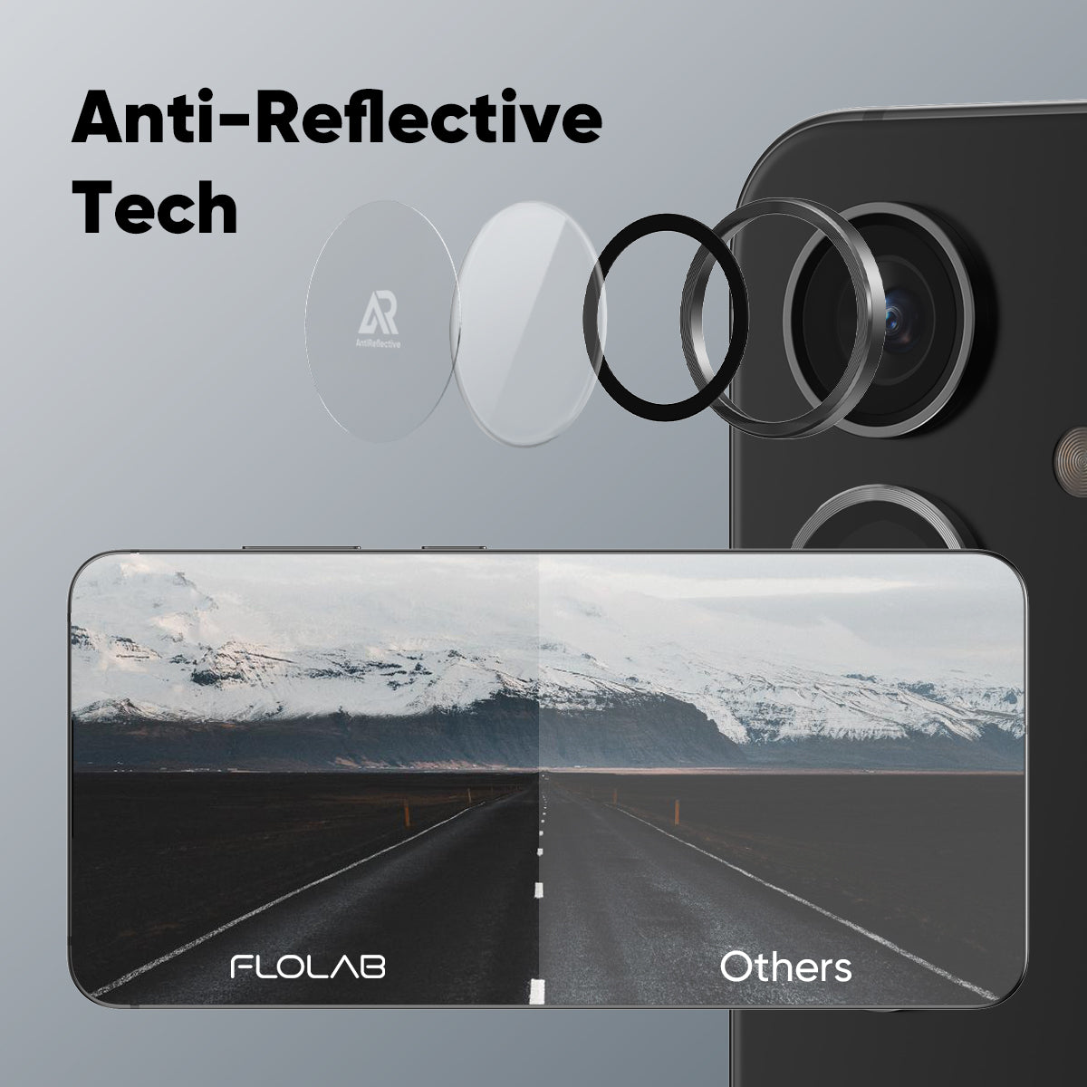 FLOLAB NanoArmour for Samsung Galaxy S25 Plus Camera Lens Protector Anti Reflective Coating - 2 Color Options