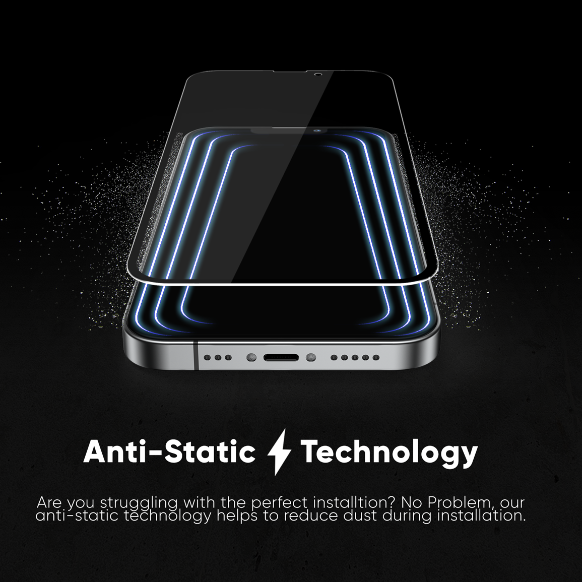 NanoArmour for iPhone 14 Anti-Glare Screen Protector Matte Antimicrobial Anti-Dust Edge-to-Edge