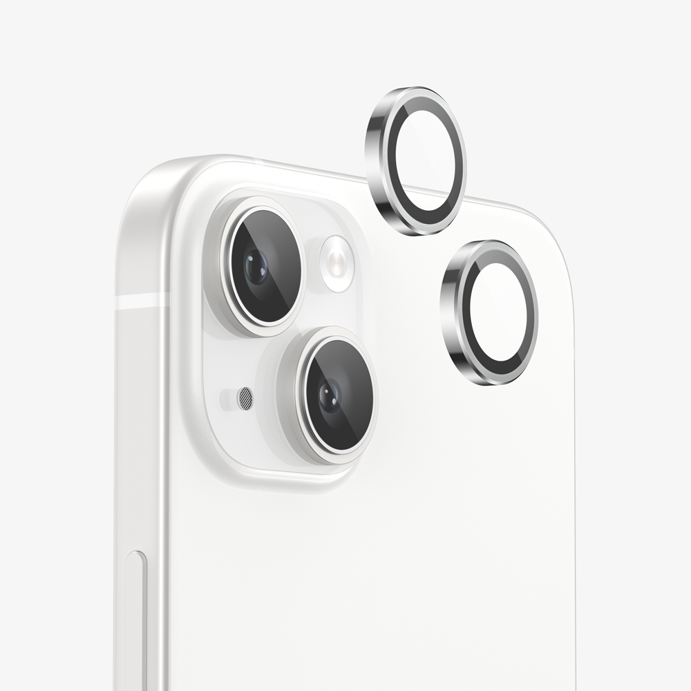 NanoArmour for iPhone 15 Plus /  iPhone 15 Camera Protector - Silver