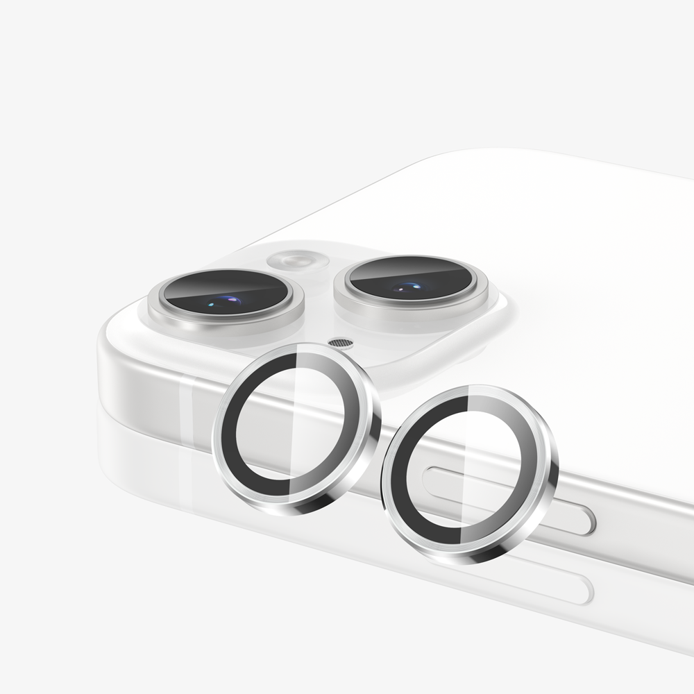 NanoArmour for iPhone 15 Plus /  iPhone 15 Camera Protector - Silver